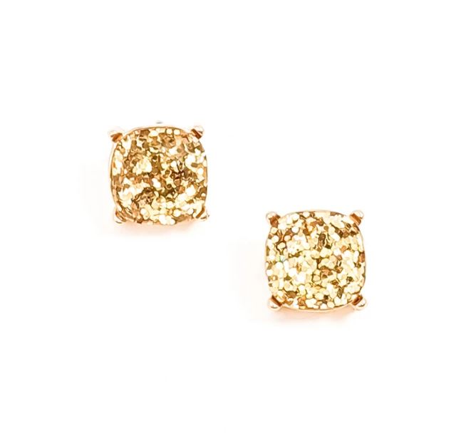 mygirlinla Natasha Glitter Gold Earrings